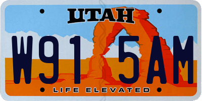 UT license plate W915AM