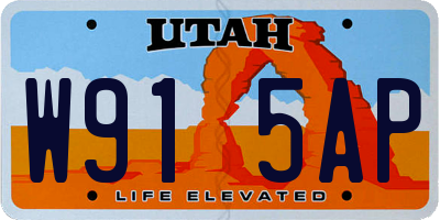 UT license plate W915AP