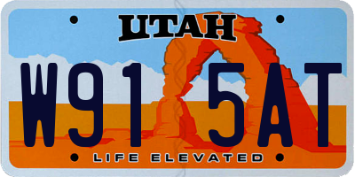 UT license plate W915AT