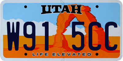 UT license plate W915CC