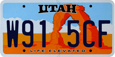 UT license plate W915CF