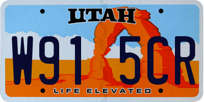 UT license plate W915CR