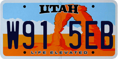 UT license plate W915EB