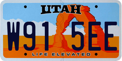 UT license plate W915EE