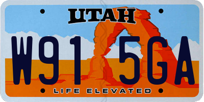 UT license plate W915GA