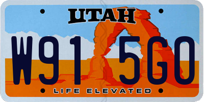 UT license plate W915GO