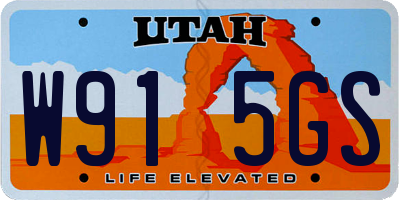 UT license plate W915GS