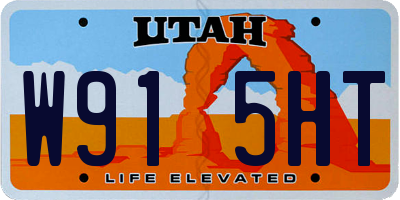 UT license plate W915HT