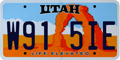 UT license plate W915IE
