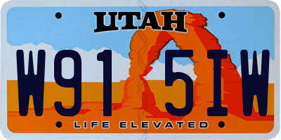 UT license plate W915IW