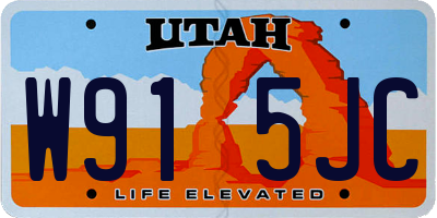 UT license plate W915JC