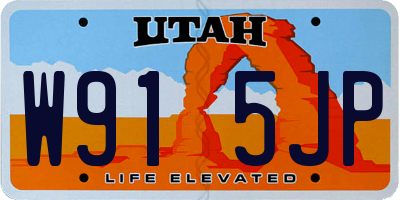 UT license plate W915JP