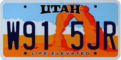 UT license plate W915JR