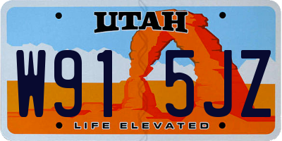UT license plate W915JZ