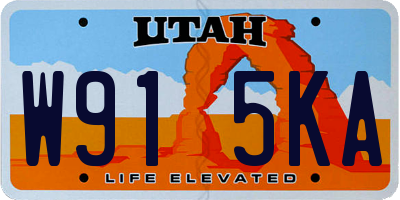 UT license plate W915KA