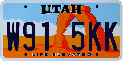 UT license plate W915KK