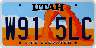 UT license plate W915LC