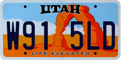 UT license plate W915LD