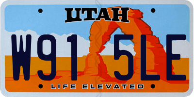 UT license plate W915LE