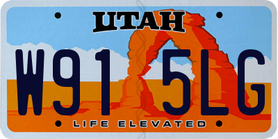 UT license plate W915LG