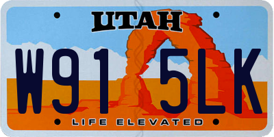 UT license plate W915LK
