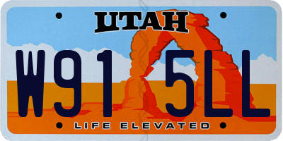 UT license plate W915LL