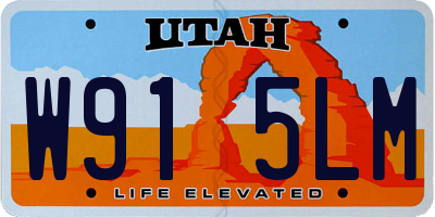 UT license plate W915LM