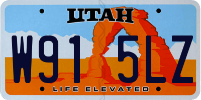 UT license plate W915LZ