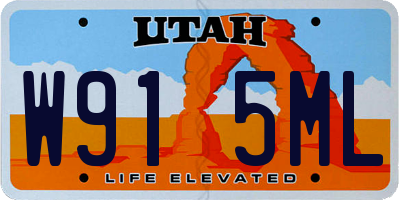UT license plate W915ML