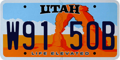 UT license plate W915OB