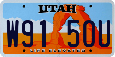 UT license plate W915OU