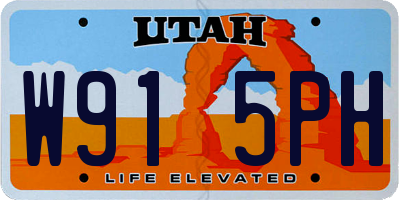 UT license plate W915PH