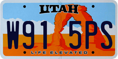 UT license plate W915PS