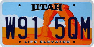 UT license plate W915QM