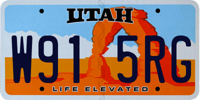 UT license plate W915RG