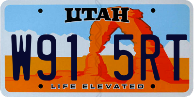 UT license plate W915RT