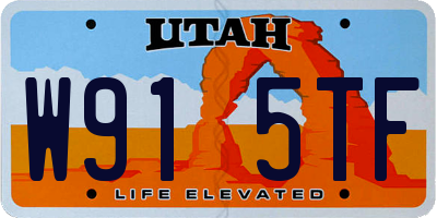 UT license plate W915TF