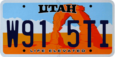 UT license plate W915TI