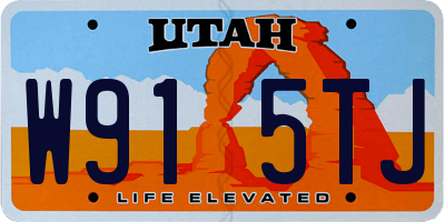 UT license plate W915TJ
