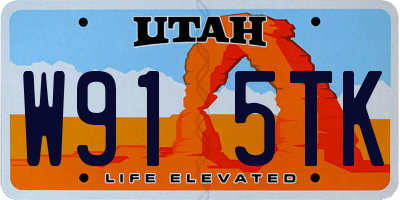 UT license plate W915TK