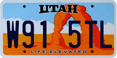 UT license plate W915TL