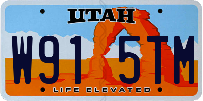 UT license plate W915TM
