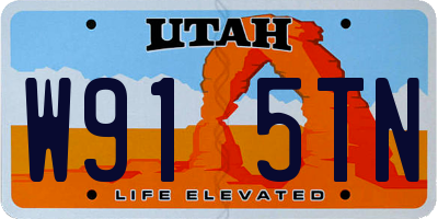 UT license plate W915TN