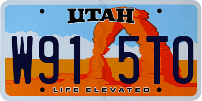 UT license plate W915TO