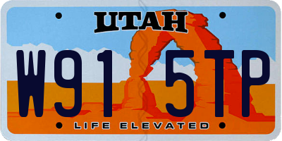 UT license plate W915TP