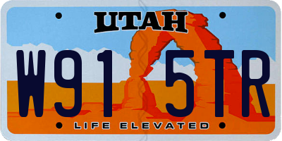 UT license plate W915TR
