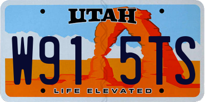 UT license plate W915TS