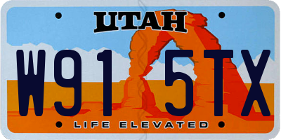 UT license plate W915TX