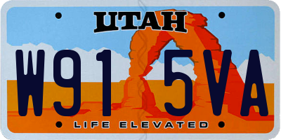UT license plate W915VA