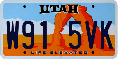 UT license plate W915VK